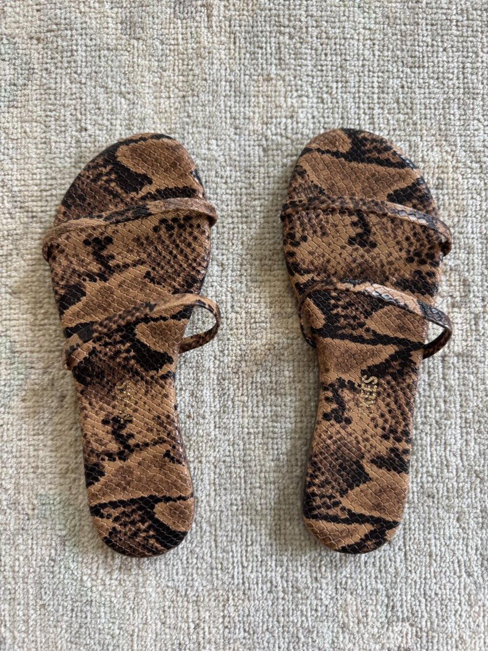 NWT Tkees Gemma Coco Snake Sandals, Sz 7